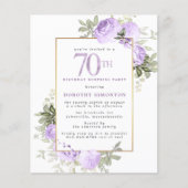 Budget Paarse Roos 70ste Verjaardag Verrassingsfee (Voorkant)