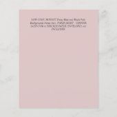 BUDGET Paarse Roze Blauwe Bloemige Trouw Uitnodigi Flyer (Achterkant)