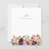 Budget Paarse & Roze Blush Bloemen Huwelijk (Achterkant)