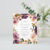 Budget Paarse & Roze Blush Bloemen Huwelijk (Staand voorkant)