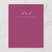 Budget Paarse roze kalligrafie Wedding Flyer (Achterkant)