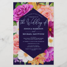 Budget Paarse roze Roses Floral Wedding