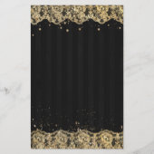 Budget Paarse Rozen Black Gold Sweet 16 Uitnodigin (Achterkant)