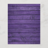 Budget Paarse rustieke lichten bruiloft uitnodigin (Achterkant)