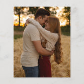 Budget Paarse rustieke lichten foto bruiloft uitno (Achterkant)