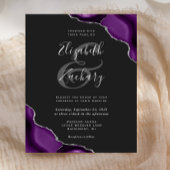 Budget Paarse Silver Agate Corners Dark Weddenscha