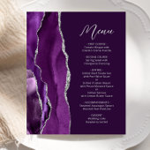 Budget Paarse Silver Agate Plum Wedding Menu