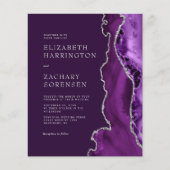 Budget Paarse Silver Agate Wedding (Voorkant)