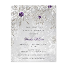 Budget Paarse Snowflake Bridal Shower