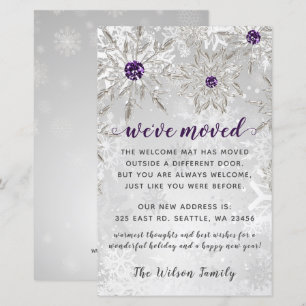 Budget Paarse Snowflakes We hebben vakantiekaarten