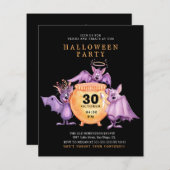 Budget Paarse vleermuizen Scary Pot Halloween Flye (Voorkant / Achterkant)