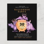 Budget Paarse vleermuizen Scary Pot Halloween Flye (Voorkant)
