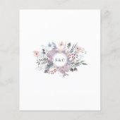 Budget Paarse Waterverf Floral Weddenschap (Achterkant)