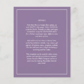 Budget Paarse Weddenschap Fotooverlay Uitnodiging Flyer (Achterkant)