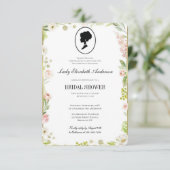 Budget paarse wilde bloemen Bridgerton Vrijgezelle Kaart (Staand voorkant)