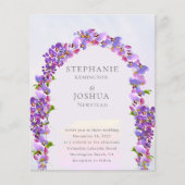 Budget Paarse Wisteria Floral Weddenschap (Voorkant)