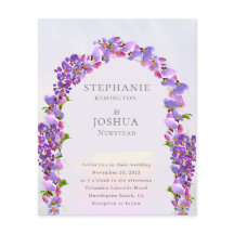 Budget Paarse Wisteria Floral Weddenschap