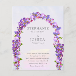 Budget Paarse Wisteria Floral Weddenschap