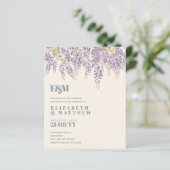 BUDGET Paarse Wisteria Sage Floral Garden Weddensc (Staand voorkant)