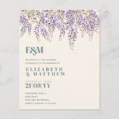 BUDGET Paarse Wisteria Sage Floral Garden Weddensc (Voorkant)