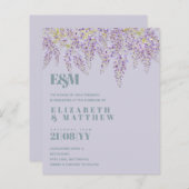 BUDGET Paarse Wisteria Sage Floral Garden Weddensc (Voorkant / Achterkant)