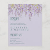 BUDGET Paarse Wisteria Sage Floral Garden Weddensc (Voorkant)