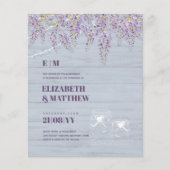 Budget Paarse Wisteria Stof Blauw Bruiloft (Voorkant)