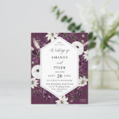 Budget Paarse & witte bloemenbruiloft - Paarse (Staand voorkant)