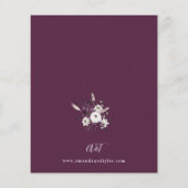 Budget Paarse & witte bloemenbruiloft - Paarse (Achterkant)