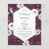 Budget Paarse & witte bloemenbruiloft - Paarse (Voorkant)