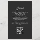 Budget Paarse zilveren agaat Dark QR Code Wedding (Achterkant)