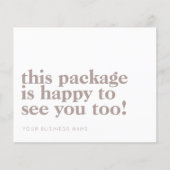 Budget Pakket Blij om u te zien Dank u Business (Voorkant)