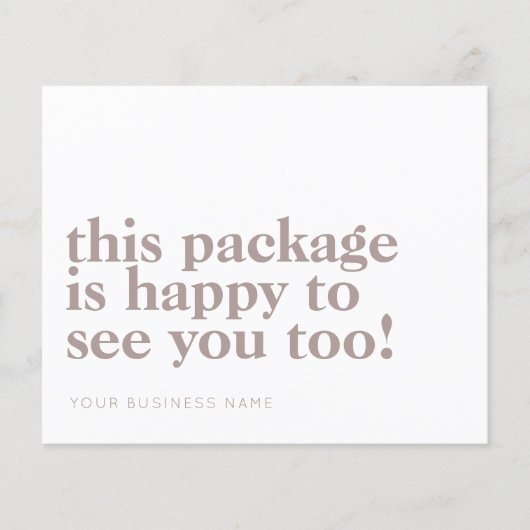 Budget Pakket Blij om u te zien Dank u Business (Voorkant)