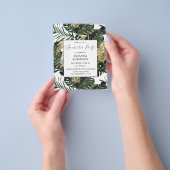 Budget Palm Leaf & Gold Graduparty Flyer (Hand)