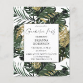 Budget Palm Leaf & Gold Greenery 1Graduy Party (Voorkant)