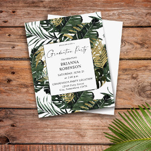 Budget Palm Leaf & Gold Greenery 1Graduy Party
