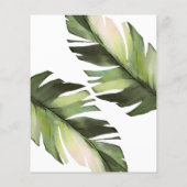 Budget Palm Leaf Tropical Save The Date Kaart (Achterkant)