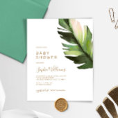Budget Palm Leaf Tropisch Baby shower Invitation