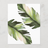 Budget Palm Leaf Tropische bruiloft uitnodiging (Achterkant)