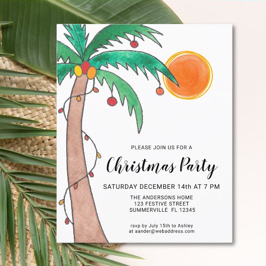 Budget Palm Tree Sun-kerstfeest