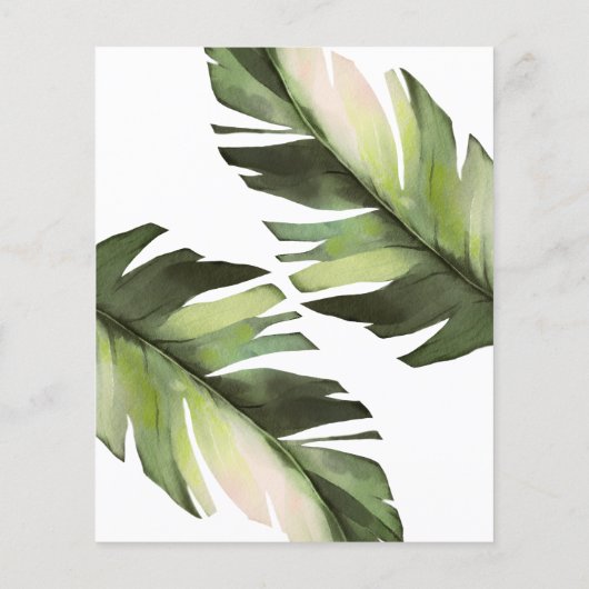 BUDGET Palm Tropical Floral Weddenschap (Achterkant)