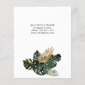 Budget Palmenblad & Gouden Afstudeerfeest Flyer (Achterkant)