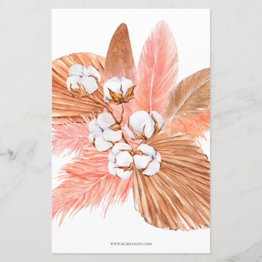 Budget Pampas Blush Graduparty Uitnodiging (Achterkant)