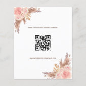 Budget pampas foto qr code bruiloft Opslaan Datum (Achterkant)