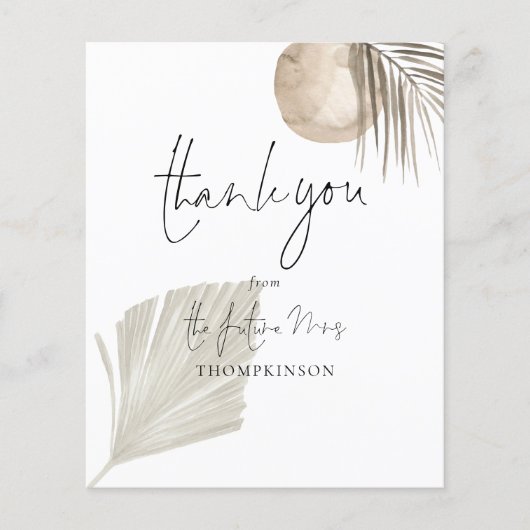 Budget Pampas Future Mrs. Vrijgezellenfeest Dank u (Voorkant)