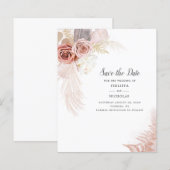 Budget Pampas Gras Bloem Script Save The Date (Voorkant / Achterkant)