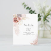 Budget Pampas Gras Bloem Script Save The Date (Staand voorkant)