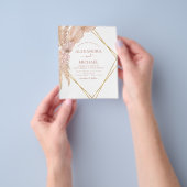 Budget Pampas Gras Boho Tropisch Trouwen Flyer (Hand)