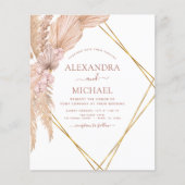 Budget Pampas Gras Boho Tropisch Trouwen Flyer (Voorkant)