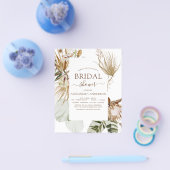 Budget Pampas Gras Boho Tropische Bruiloftsshower Flyer (Enkel)